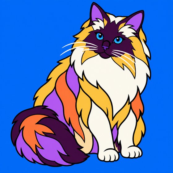 Colorful Birman Cat #38