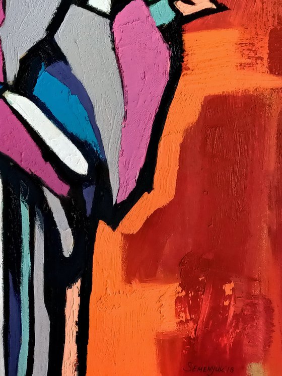 Exotic Flowers on Red