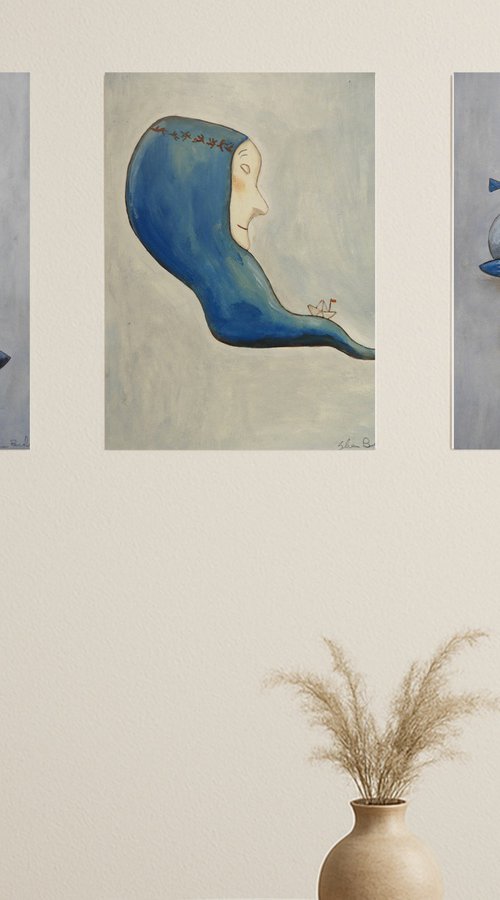 About the sea, set of 3 by Silvia Beneforti