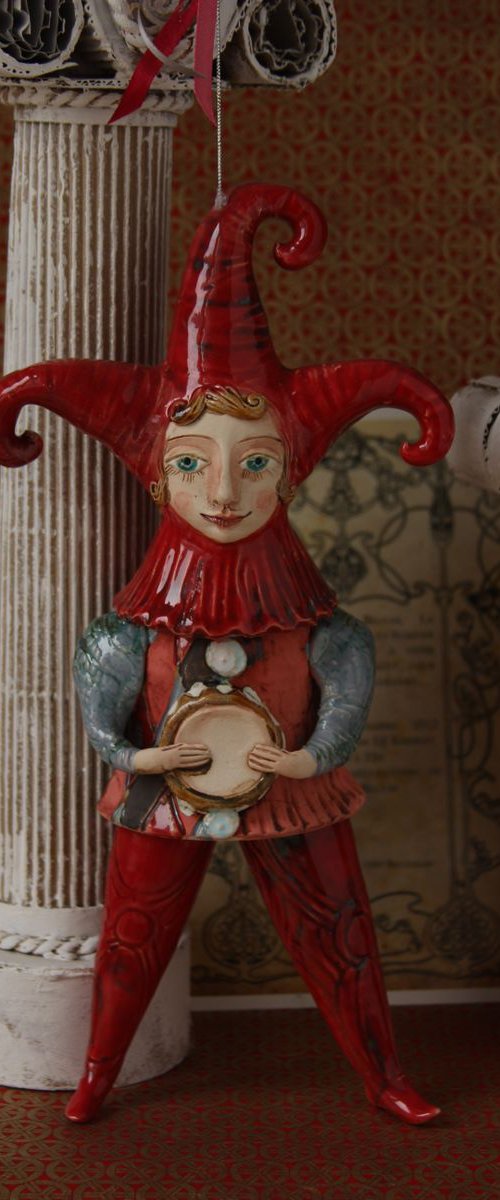Joker.  Bell Doll, Hanging sculpture by Elya Yalonetski by Elya Yalonetski