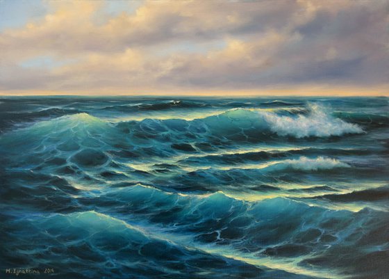 Bermuda triangle - ocean painting, seascape painting