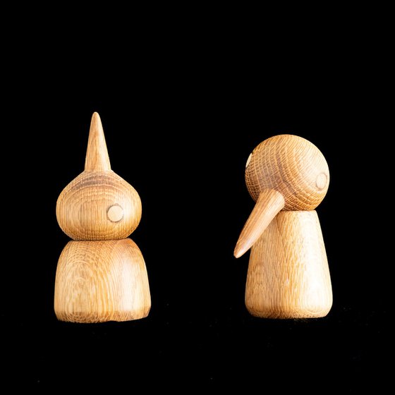 Two Wooden Birds moveable