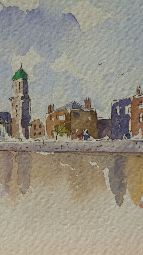 Reflections, River Liffey, Dublin by Maire Flanagan