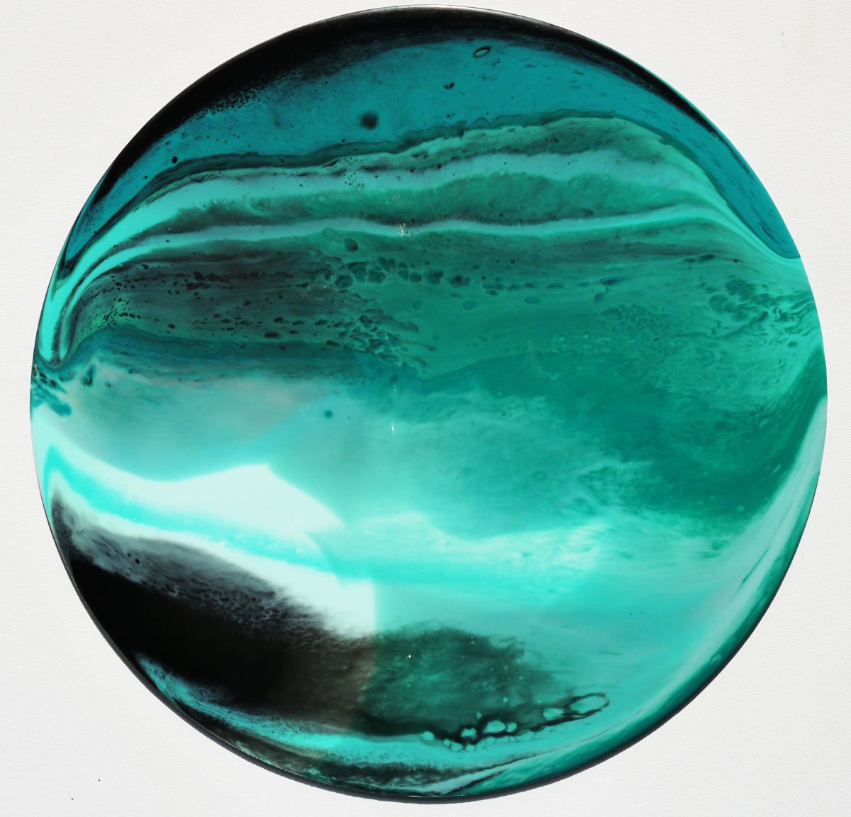 Abstract acrylic ink and epoxy resin Serenity Artfinder