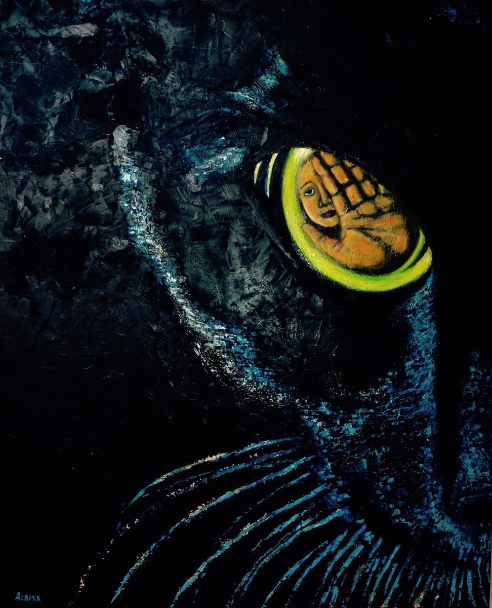 Impressionistic Animal Oil Painting By Albina Urbanek, 32 X 39, Let Me Caress You, Original Artwork