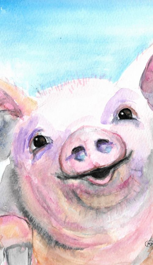 Porker the cute pig by MARJANSART