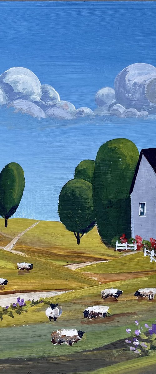 Naive country landscape. by Tetiana Vysochynska