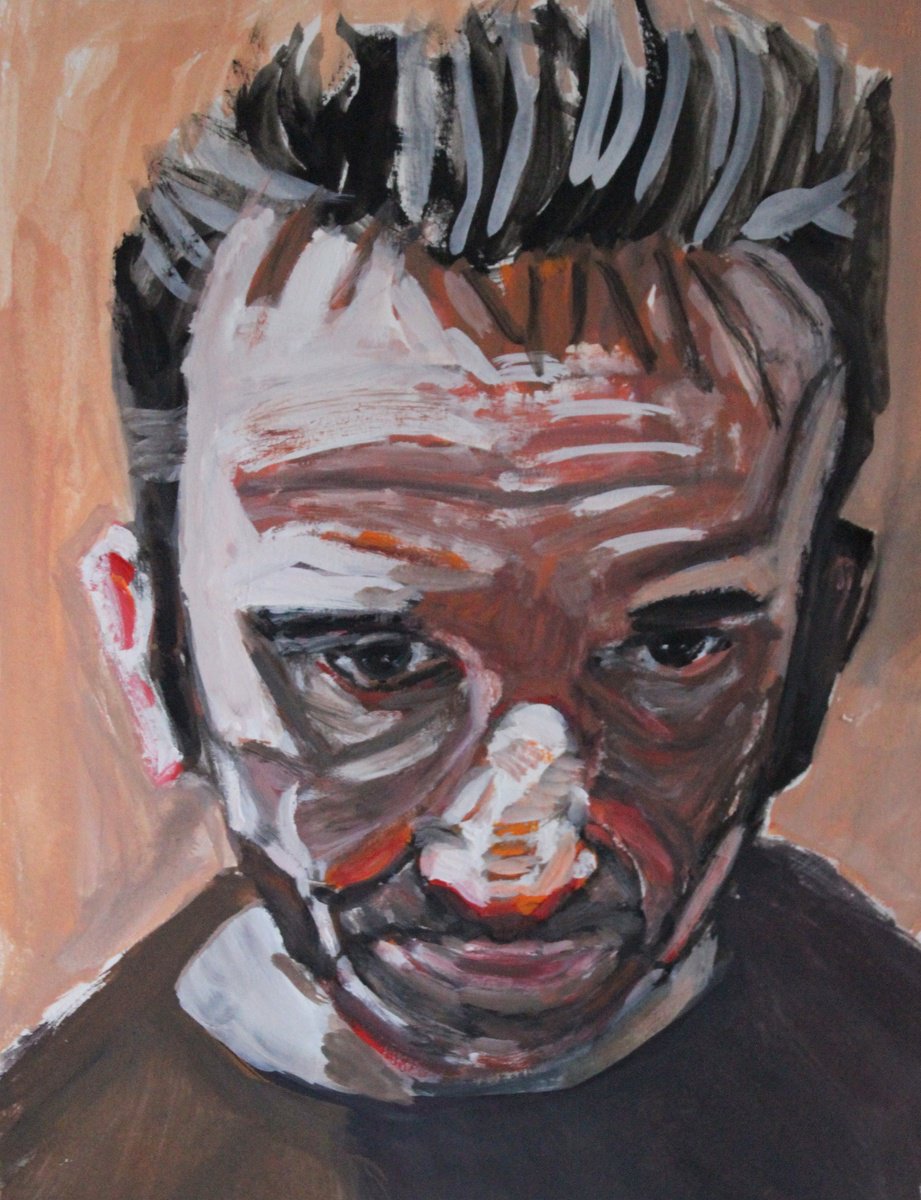 Impressionistic Portrait Painting By James Henry Johnston, 9 X 12, Scrapper, Original Artwork