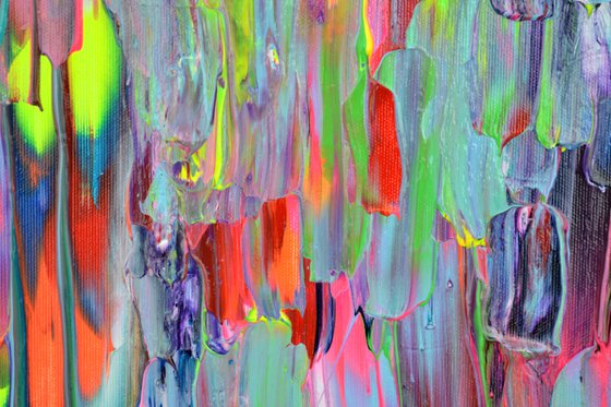 55x31.5'' Large Ready to Hang Colourful Modern Abstract Painting - XXXL Happy Gypsy Dance 6