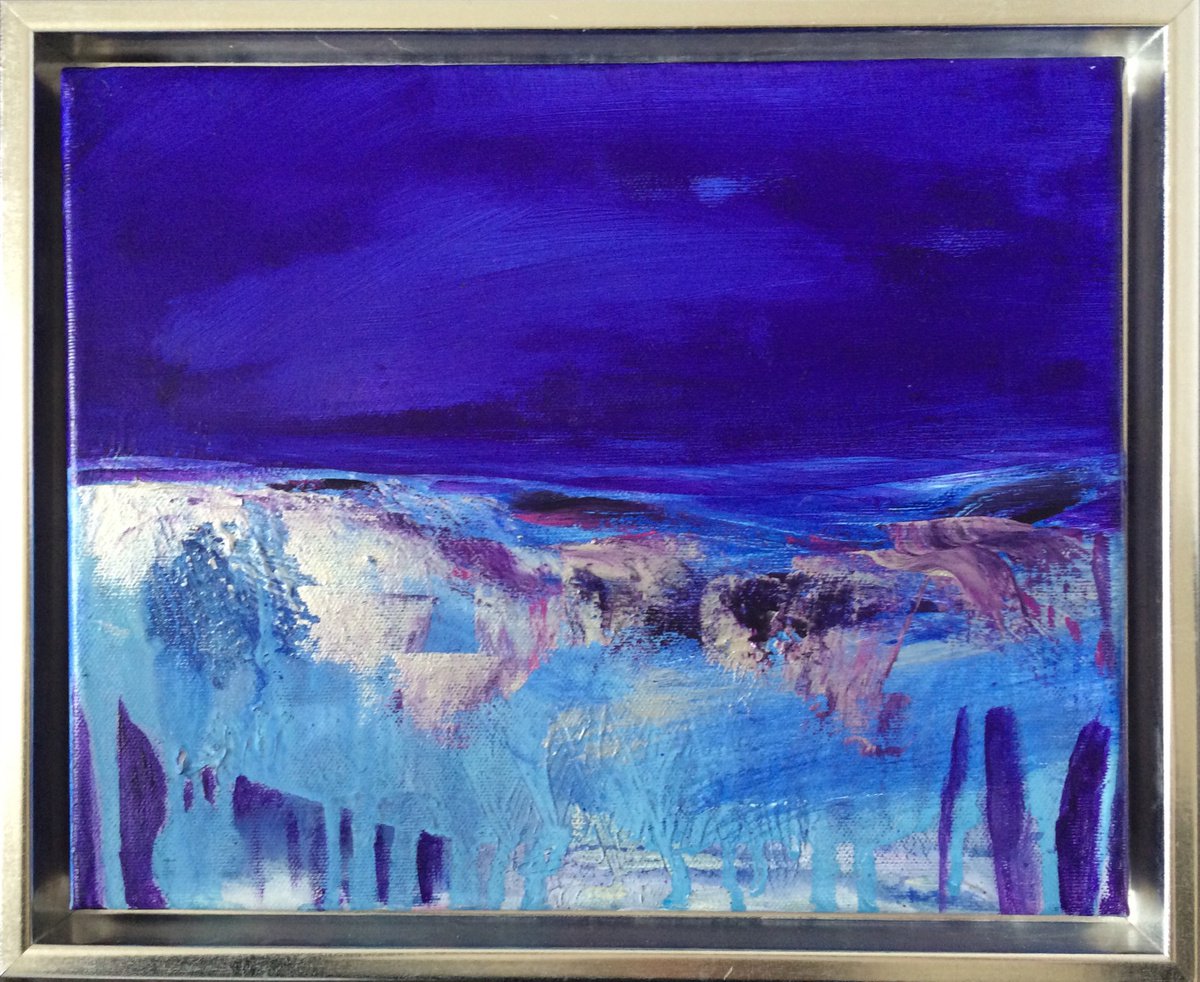 Abstract Painting By Gesa Reuter, 17 X 13, Breaking In Ii, Original Artwork