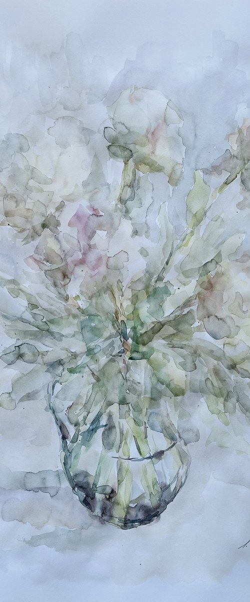Peonies 50x65 cm 2025 by Elena Klyan