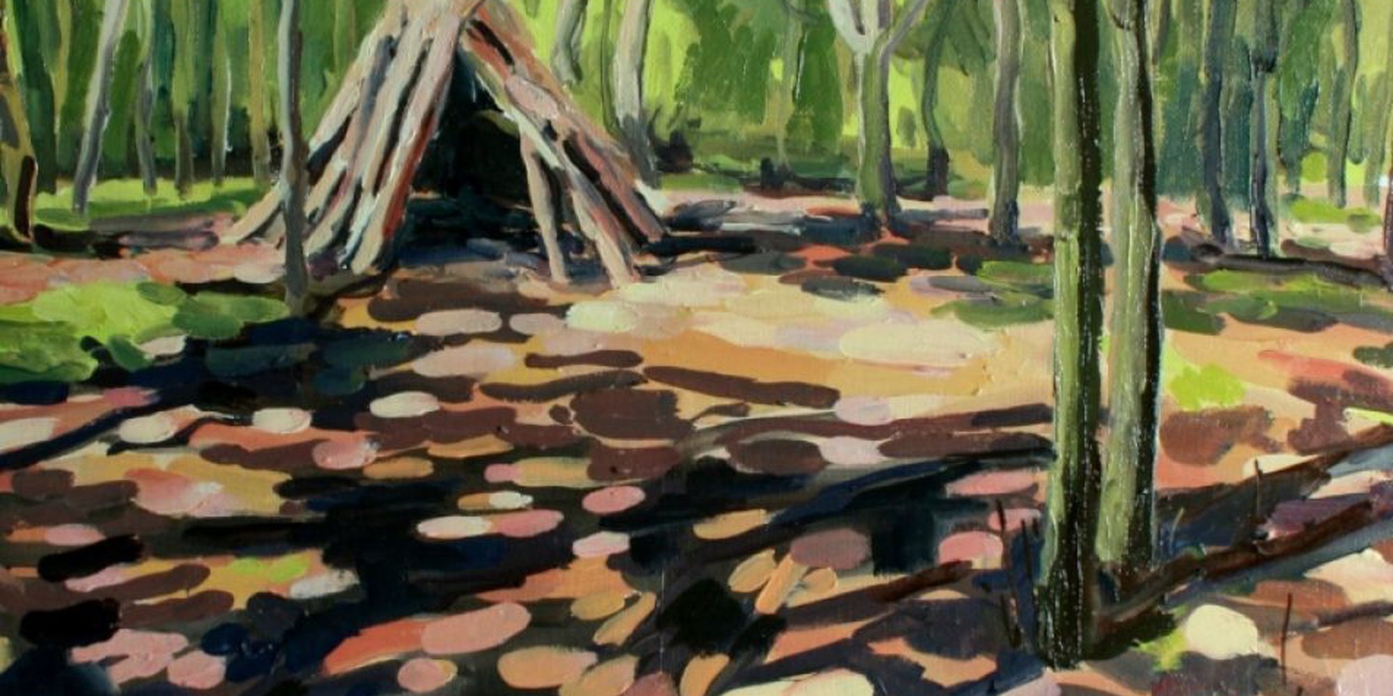 Art of the Day: "Den on Wimbledon Common, 2014" by Katharine Rowe