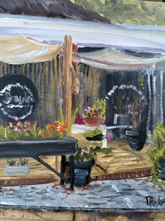 Cozy flowers shop. PleinAir