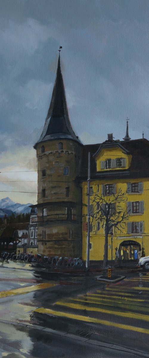 Lucerne at dusk by Tom Clay