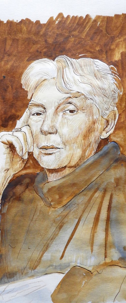 Portrait of Lalla Romano by paolo beneforti