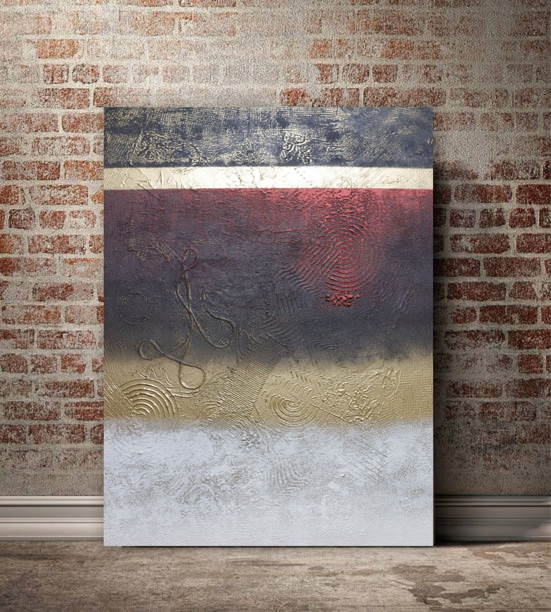 Abstract Painting By Zuzana Murenji Domonkos, 31 X 39", Light In The Night (2021), Original Artwork