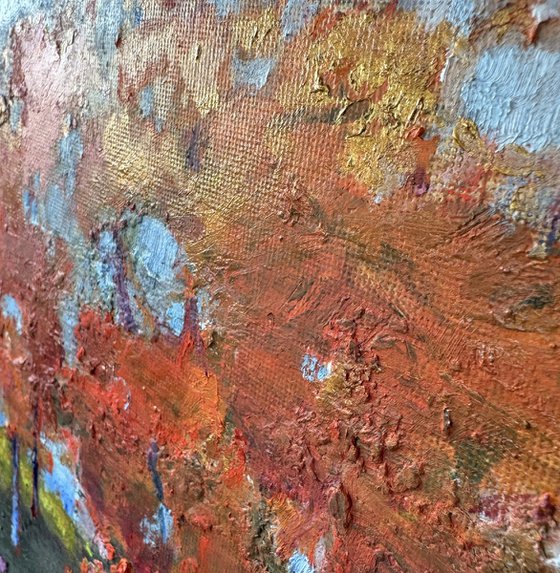 Abstract landscape: orange garden