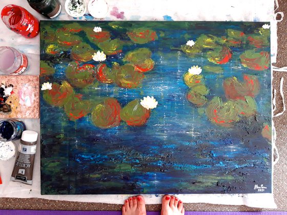 Water Lilies in a Pond (2021)