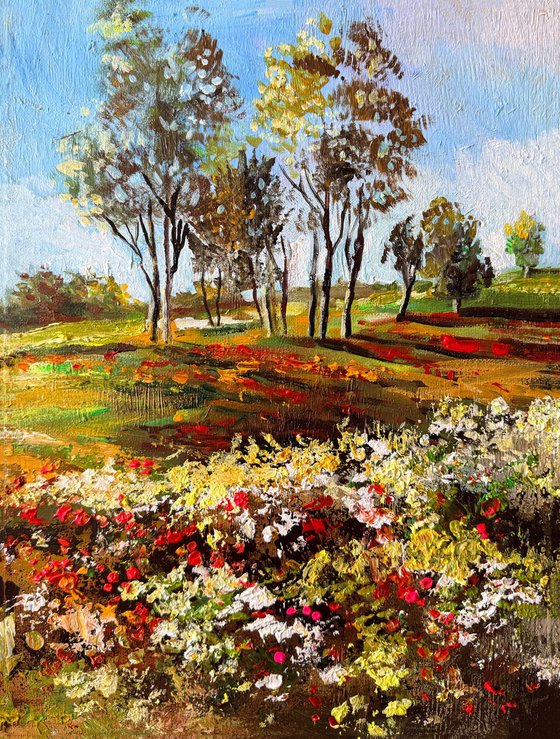 Field of Scarlet Blossoms