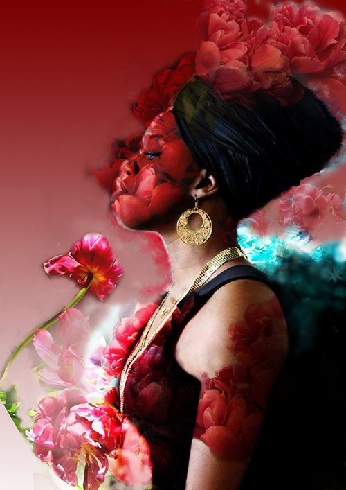 Ornella in roses by Anna Sidi-Yacoub