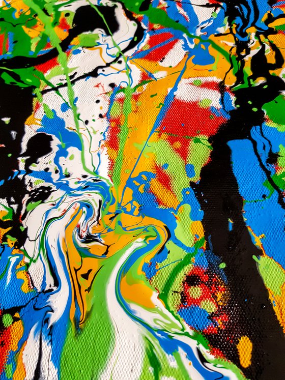 Ahojot (H)115x(W)157 cm. Similar to a Jackson Pollock