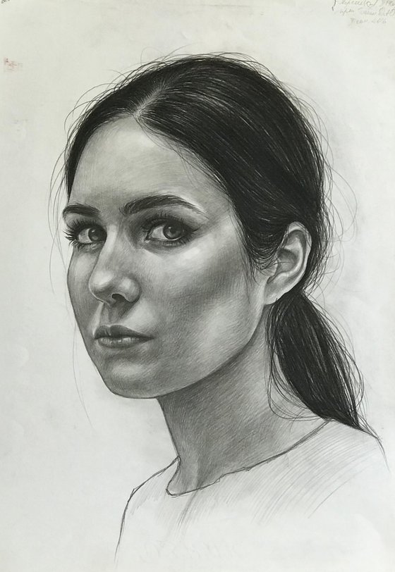 Original Graphite drawing on paper 'A'