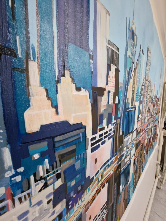 Urban Skyline Reflection New York