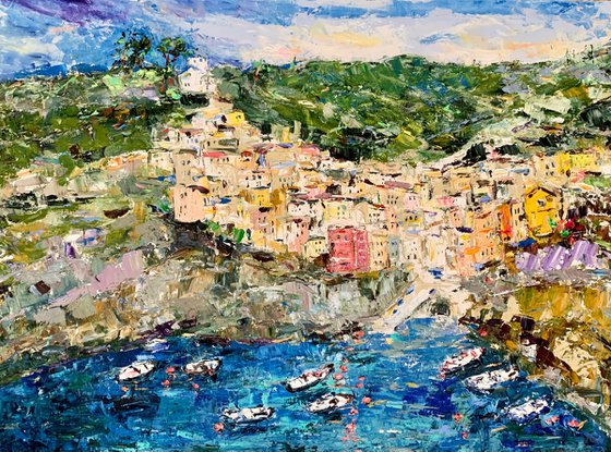 Italian coast in Riomaggiore