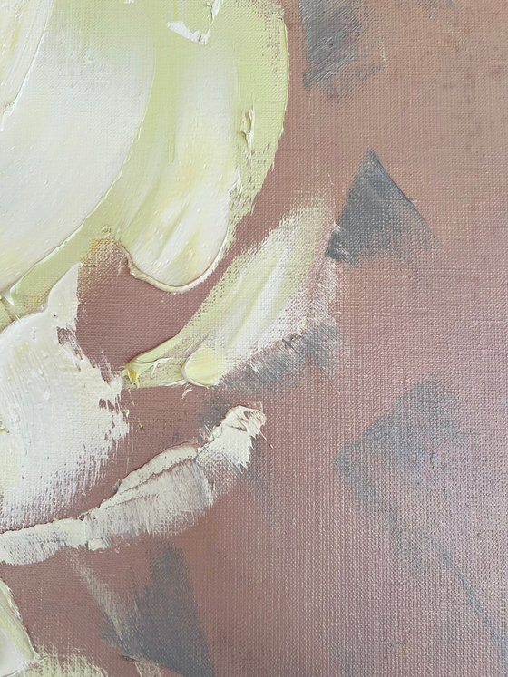 Creamy dreams 2 - yellow peony petals, gentle flowers.
