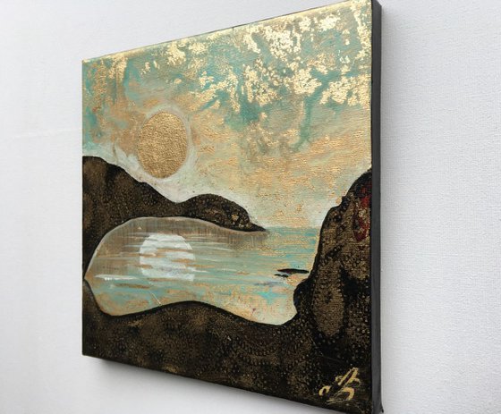 Lulworth Cove in Gold leaf