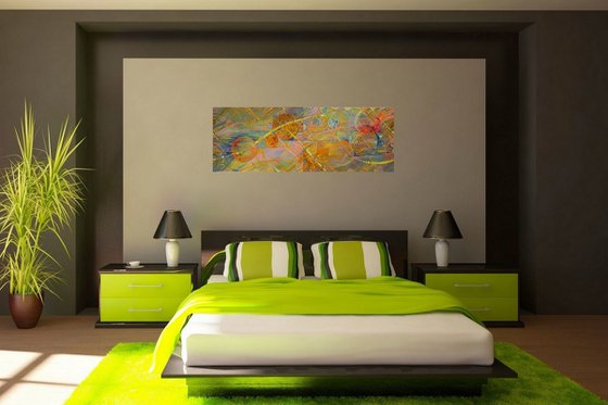 "Weightlessness" Diptych art Original art Oil on canvas Contemporary home decor.