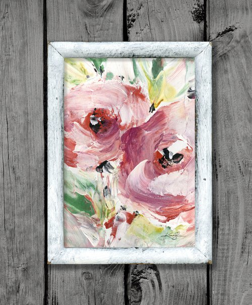 Alluring Blooms 7 - Framed Floral Painting by Kathy Morton Stanion by Kathy Morton Stanion