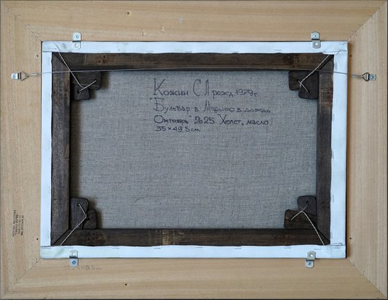 A boulevard in Maryino in the rain. October