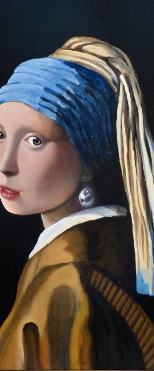 Study of Vermeer's Girl With The Pearl Earring by Gilbert Lessard