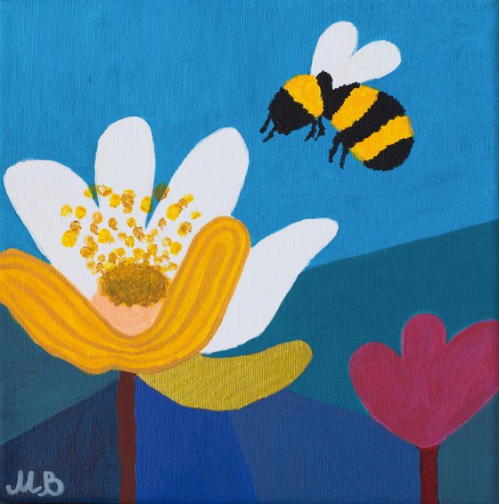 Bee and flower