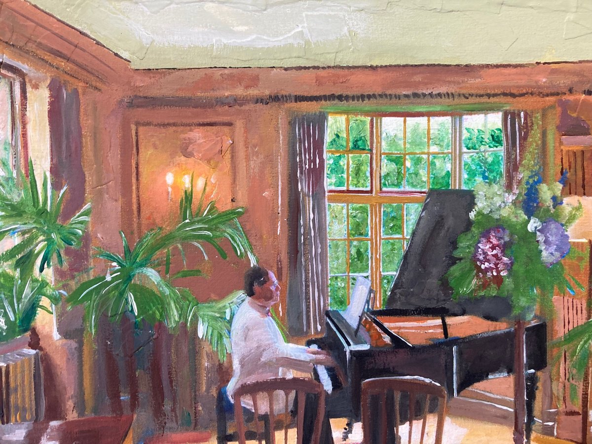 Photorealistic Portrait Acrylic Painting By Andrew Reid Wildman, 12 X 10, The Wedding, London, Original Artwork