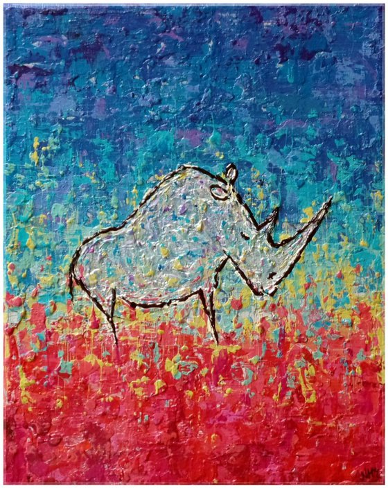 Rhino Cave Painting