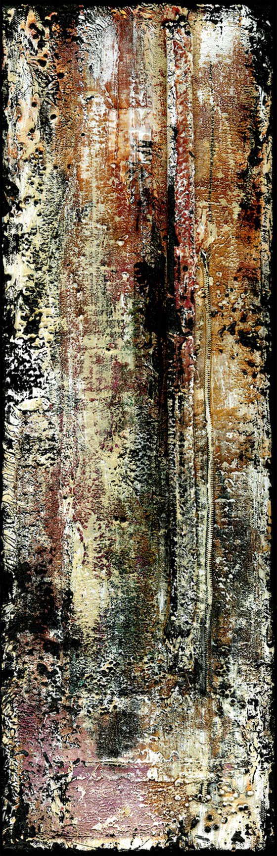 Remnants Of The Past Collection 1 - Set of 3 (3 Parts) - Mixed Media Abstract by Kathy Morton Stanion