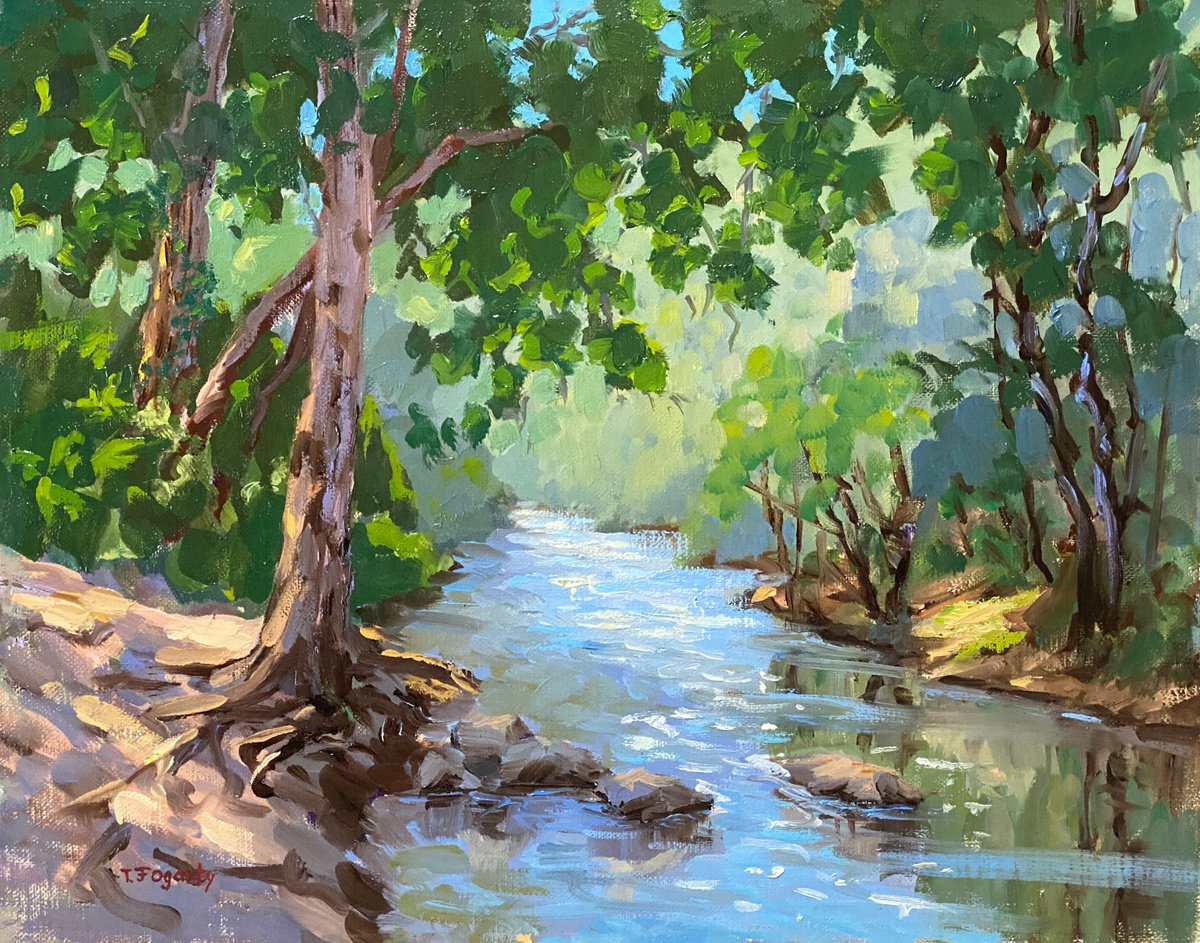 Summer Creek Landscape by Tatyana Fogarty