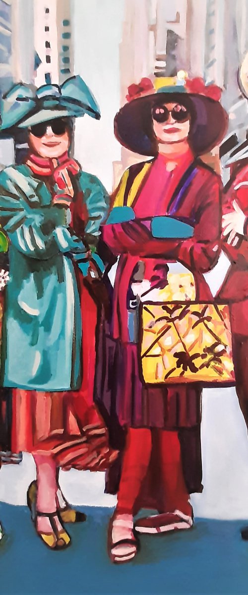 Crazy seventies / 80 x 72 cm by Alexandra Djokic