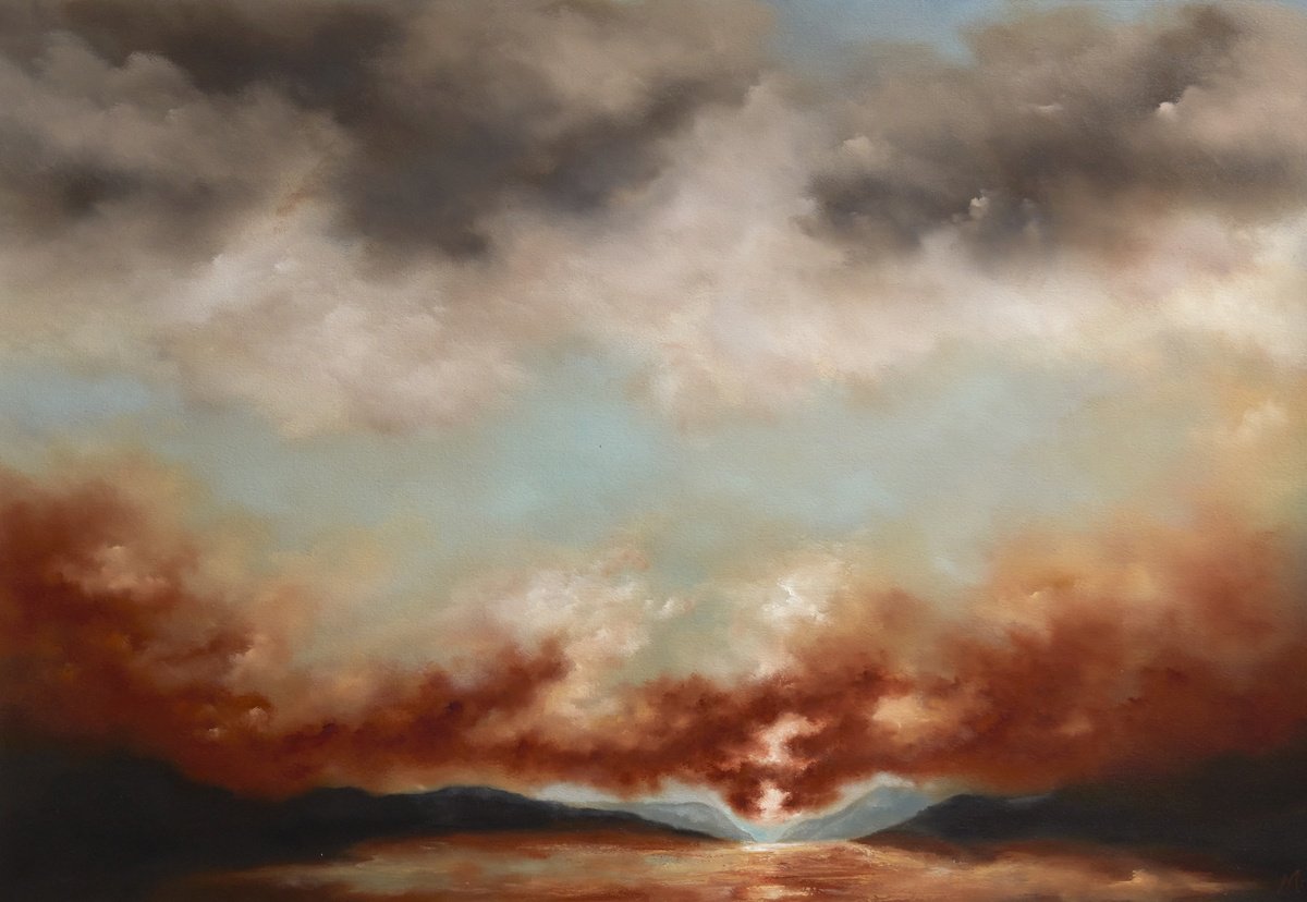 Snowdon Sunset View By Rolf Marriott, 29 X 19, Artwork For Sale On Artfinder