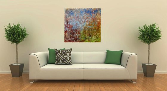 Inside my soul (n.296) - 95 x 90 x 2,50 cm - ready to hang - acrylic painting on stretched canvas