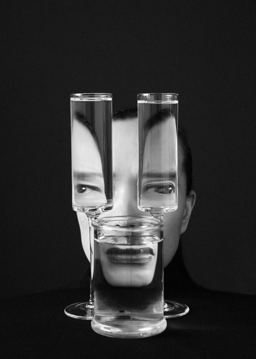 Expressive Portrait Photograph By Xidong Luo, 20 X 28", Distortion, Original Artwork