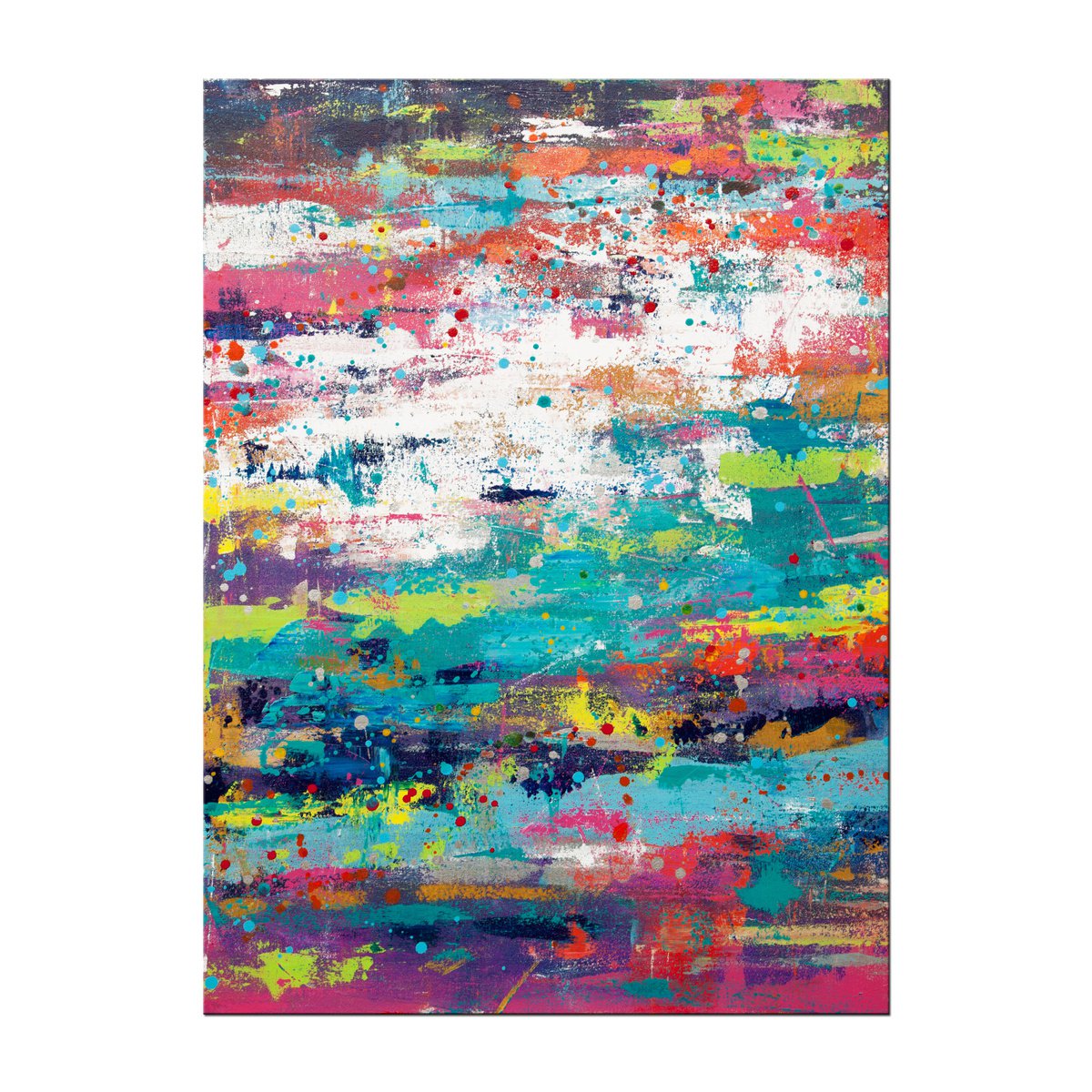 Abstract Acrylic Painting By Hilary Winfield, 30 X 40, Reclaimed 7, Original Artwork