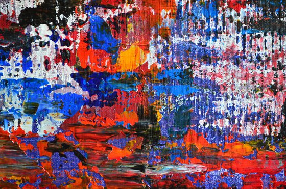 Carnival Of Colors - Original Modern Abstract Art Painting on Canvas Ready To Hang