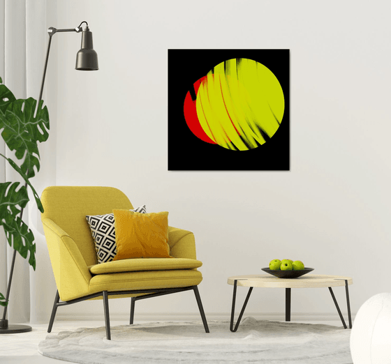 GA#208 red and yellow sun