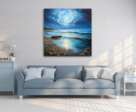 Moonlight Seascape Fantasy