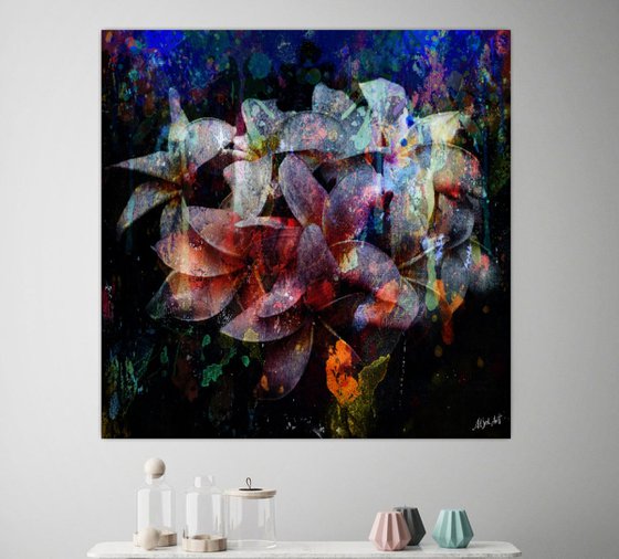 Abstract Plumeria Flowers