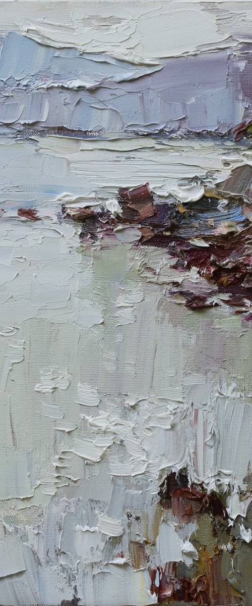 Sea  Original oil seascape painting by Anastasiia Valiulina