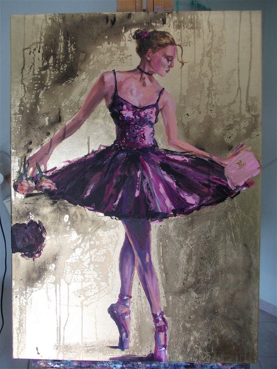 En Pointe  - Ballerina   Painting on Canvas